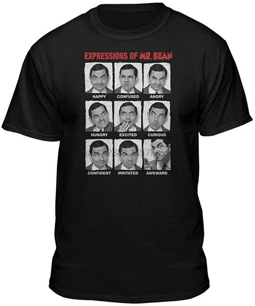 

mr bean the expressions of graphic t shirt men women basic models tee shirt sport hooded sweatshirt hoodie