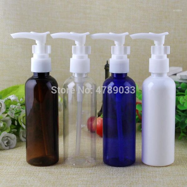 

10/30pcs 100ml plastic refillable pump lotion bottle travel empty cosmetic container bottles1