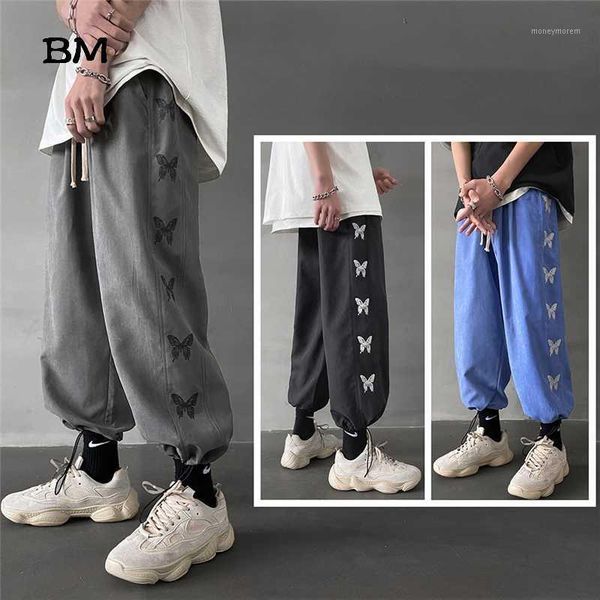 

men's pants hip hop sport men streetwear loose joggers korean style running fashion sweatpants harem casual trousers1, Black