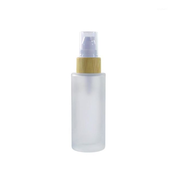 

storage bottles & jars 50pc*50ml frosted glass bottle with bamboo serum pump and 50pc 50ml jar lid1