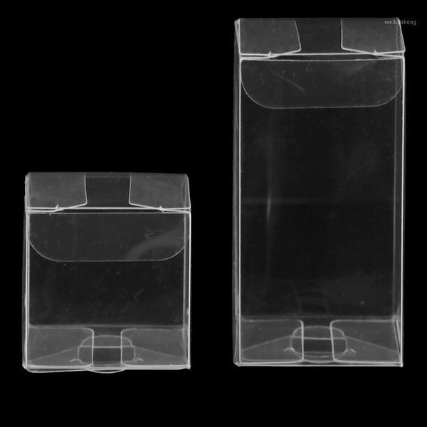

gift wrap 50pcs transparent boxes wedding favor party event decoration clear candy box square pvc chocolate bags1