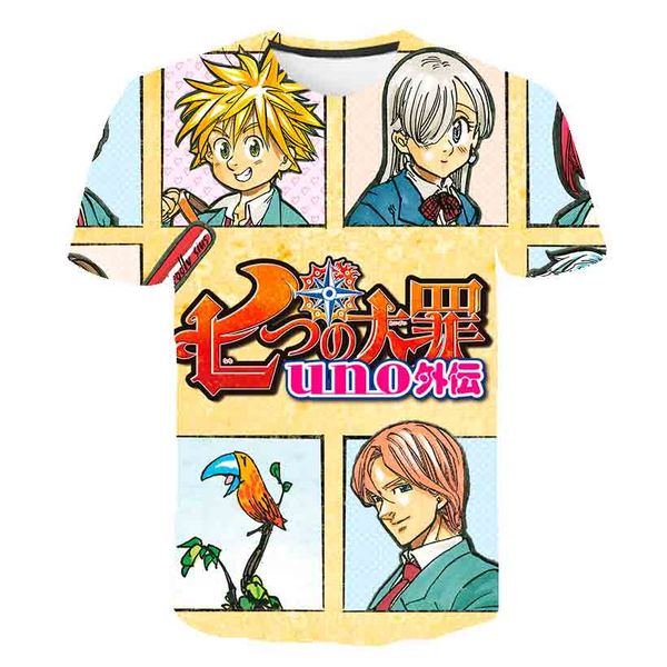 

cool men seven deadly sins japanese anime nanatsu no taizai comfortable camiseta 3d print shirts plus size hentai harajuku men clothing