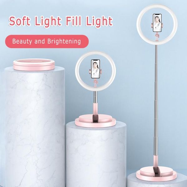 

flashes y2 professional floor-standing led round fill light set 240 lamp beads with ring base 3 colors dimmable source lights