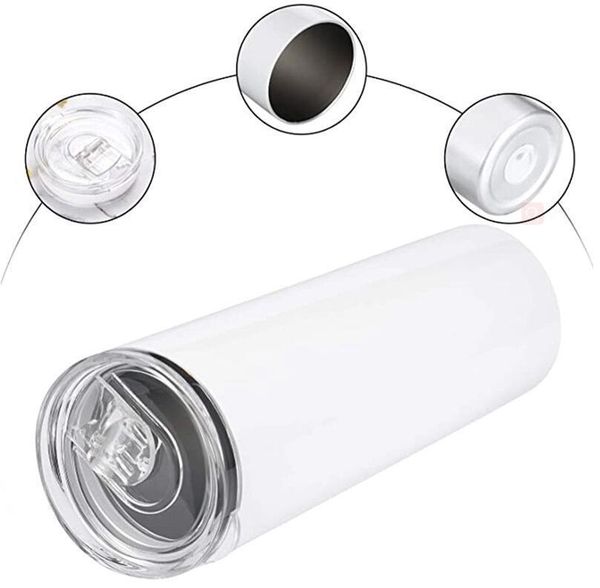 

sublimation skinny tumbler double wall stainless steel bottle vacuum insulated water mugs straight cup party gift tumblers dhf1670