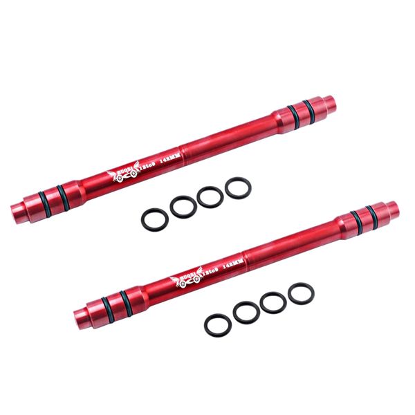 

2pcs bike 12mm thru axle to standard 9mm quick release wheel adapter mtb red