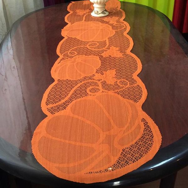 

хэллоуин тыква lace очаг ткань занавеса клен вышивки runner таблица благодарения lace очаг short занавес