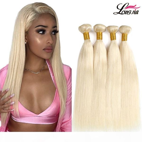 

613 blonde hair weaves peruvian straight human hair 3 bundles 100% honey straight non remy hair extensions, Black