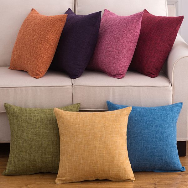 

1pcs 40*40cm linen throw pillow cushion cover home decoration sofa bed decor decorative pillowcase 40396