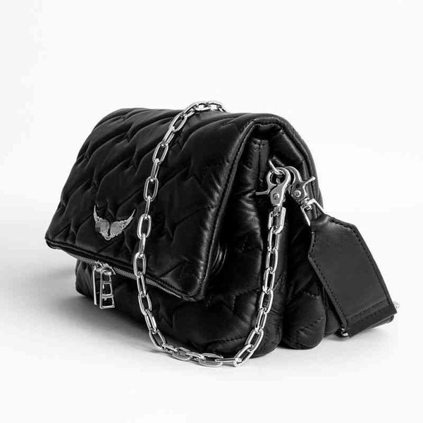 

2021 new silver wings black ladies shoulder bag crossbody hand hold double-layer christmas and year decoration fe