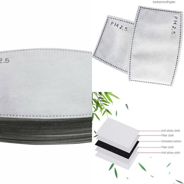 

breathing filter pm2.5 insert replacement face anti-dust filters fog mask fliters paper mouth masks ing