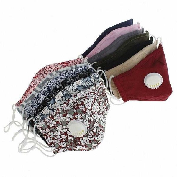 

breather print valve floral breathable with mouth masks anti dust washable reusable face cover designer mask t2i5112