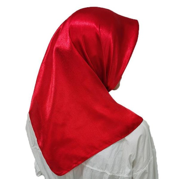 

1pc muslim headpiece head scarves soft silk feeling shawl head wraps solid color shinny scarf large squares scarves headdress q bbyccn