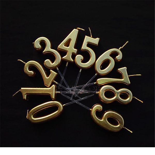 

birthday number candle gold/silver candle cake cupcake er party birthday cake candle party decoration sup sqcels