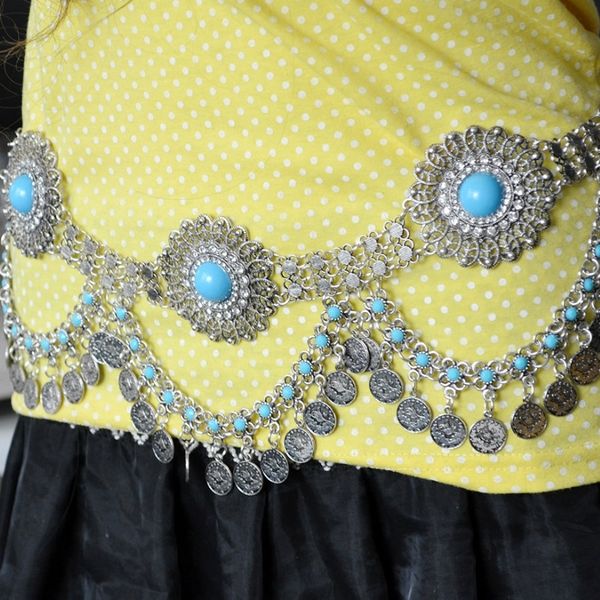 

missxiang ethnic gypsy retro silver plated alloy belt boho coin tassel beads belly body chain waist chain body jewelry t200508