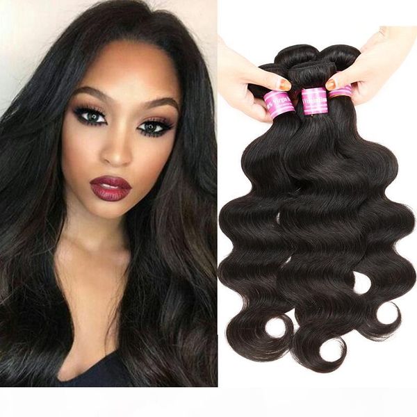 

wholesale cosy brazilian body wave hair 4 5 6 bundles remy human hair weft extensions brazilian virgin hair wavy dyeable tangle free, Black