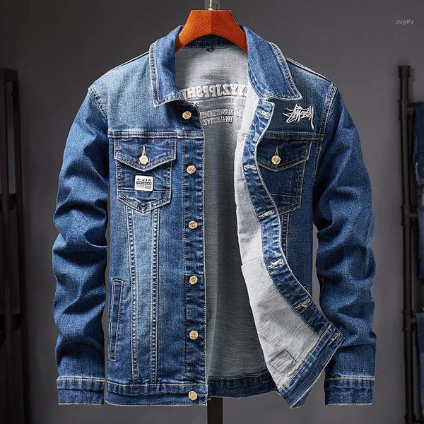 

2019 spring autumn fashion men's denim jackets coats men cotton jacket mens jean jacket outwear male cowboy size 3xl1, Black;brown