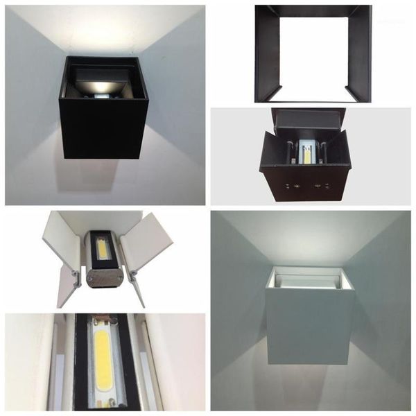 

6w 12w ip65 waterproof aluminum led outdoor wall lamp up and down adjustable lighting porch garden lights ac85-2651