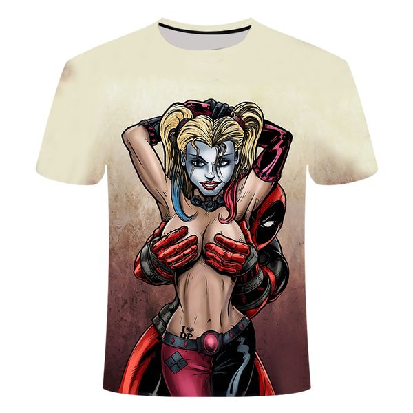 

anime deadpool comic 3d print shirts harajuku humor hippie men clothing