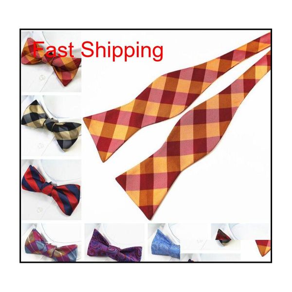 

bowknot men's by hand ly bow tie 36 color self bowties calabash bow tie for business necktie christmas wedding gift gfqbv, Black;gray