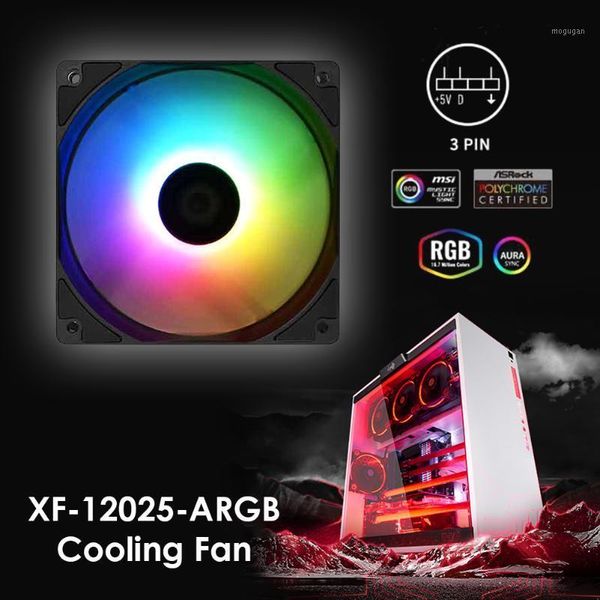 

air cooled fan xf-12025-argb pwm pc case fan1