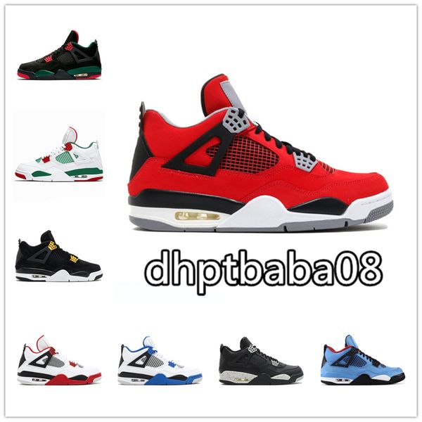 

new arrival union noir guava ice 4 4s jumpman mens basketball shoes white x sail metallic purple neon ovo splatter trainer sports sneakers, White;red