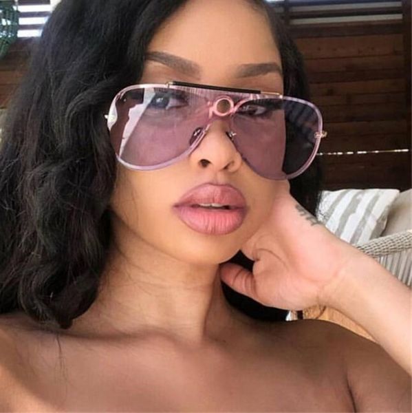 

ins new color film frameless big frame toad mirror men and women fashion all kinds of sunglasses, White;black