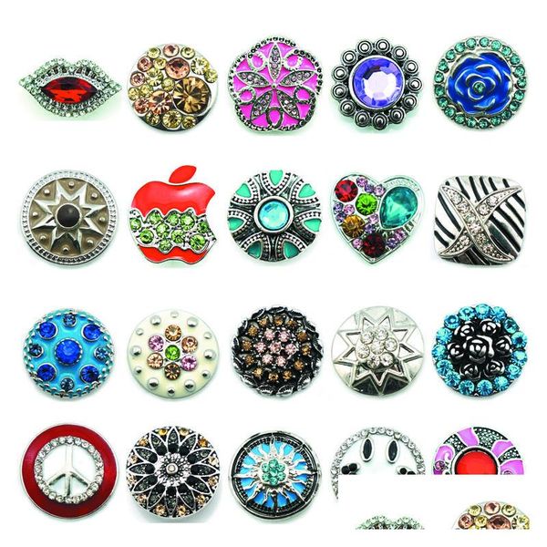 

mix sale twenty style 18mm snap button fashion metal clasps ginger diy interchange noosa bracelets accessories jewelry uhz0w
