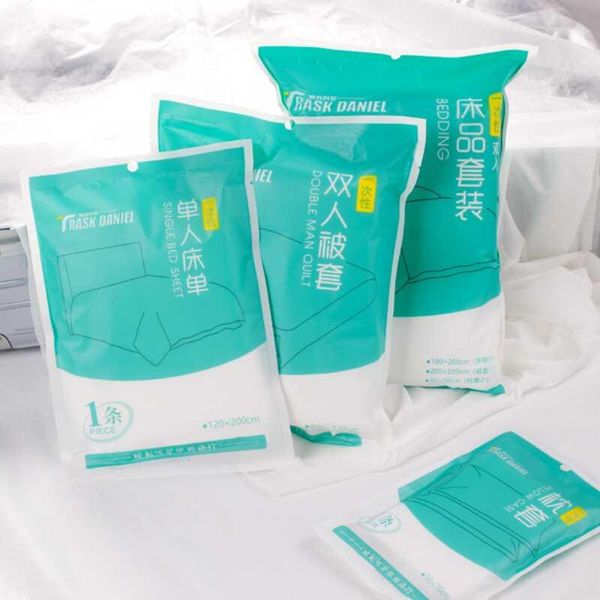

5pcs disposable bedding set dust-proof bed sheet quilt cover pillowcase travel l sleeping portable health bacteria killer1
