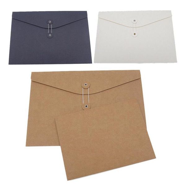 Enveloppe kraft épaisse A4/A5 vierge, sacs de documents en papier A4 verticaux sacs d'enveloppe de fichier kraft épais horizontaux