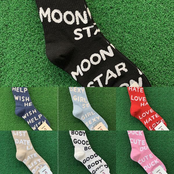 

korean thread socks mouth sweet letter fashion skateboard women cotton socks combed cotton sv3te, Black