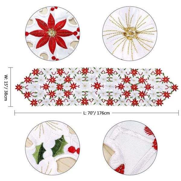 

christmas embroidered table runner,christmas decorations partytalk