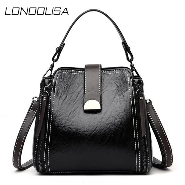 

casual pu leather shoulder bags for women 2020 new luxry handbags women bags designer simple bucket crossbody bag