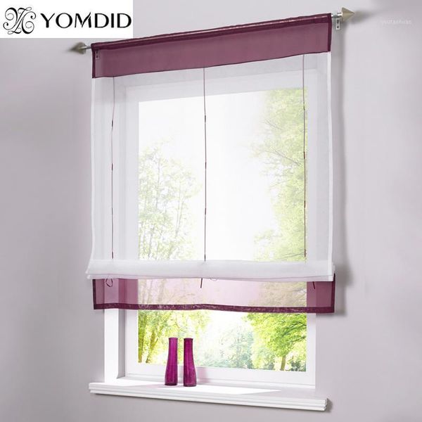 

curtain & drapes pastoral roman curtains solid sheer window tulle for the kitchen living room bedroom windows balcony voile short curtain1