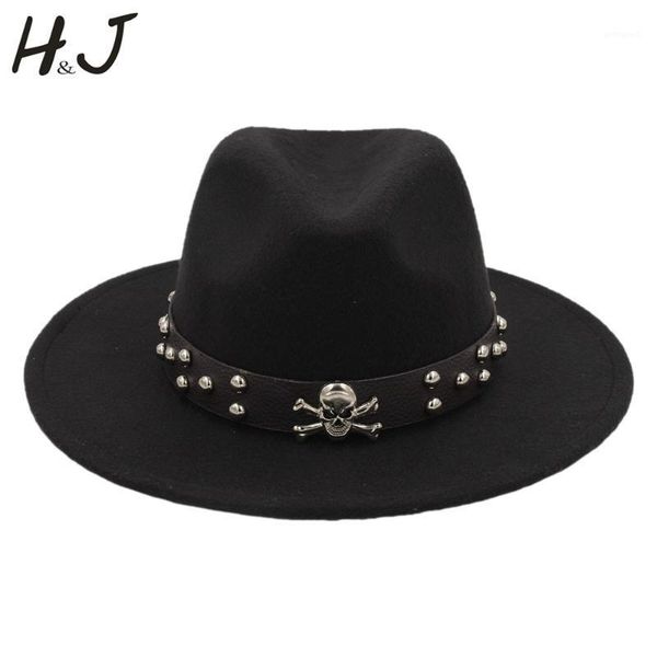 

wide brim hats 2021 wool women men felt fedora hat chapeu feminino jazz godfather cap steampunk size 56-58cm1, Blue;gray