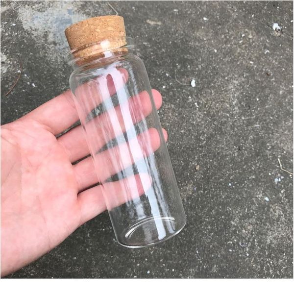 

150ml glass bottles with cork transparent mini empty glass vials jars container pill saffron food botlles eco-friendly 1 jllzkv
