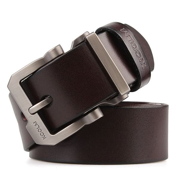 

cowskin leather designer quality with silver buckle jeans belt tmallfs men heavy duty luxury strap big size xxl long 140 150 y200520, Black;brown