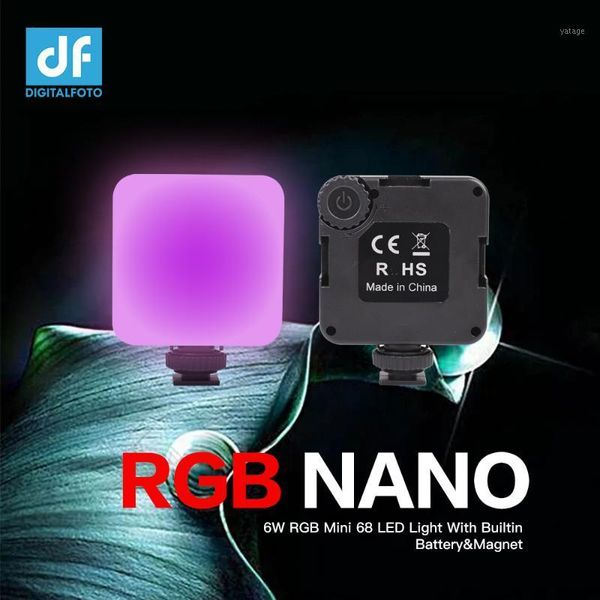 

lighting & studio accessories rgb nano 6w mini 68 led video light with builtin battery&magnet for pographer vlogging1
