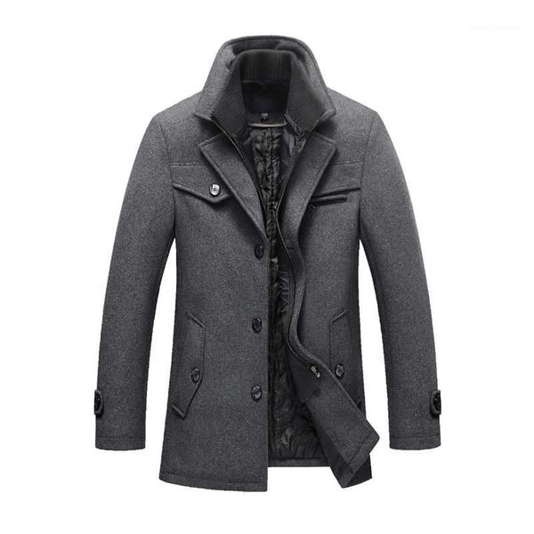 

men's jackets 2021 drop winter wool coat slim fit mens casual warm outerwear jacket and men pea size m-4xl1, Black;brown