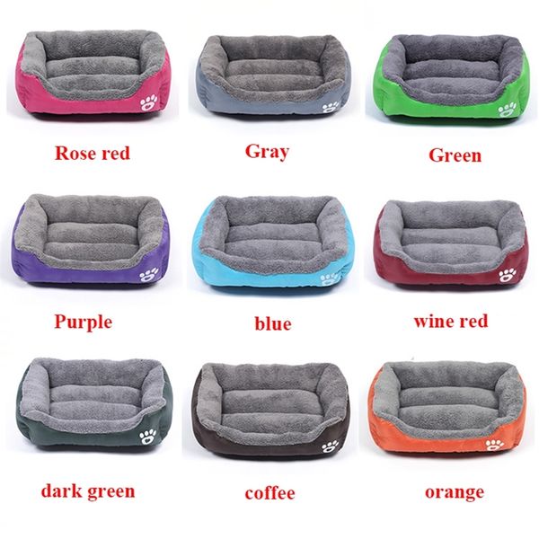 (S-3XL) Large Pet Cat Bed 8Colors Warm Accogliente Soft Fleece Nest Dog Baskets House Mat Autunno Inverno Canile impermeabile 201223