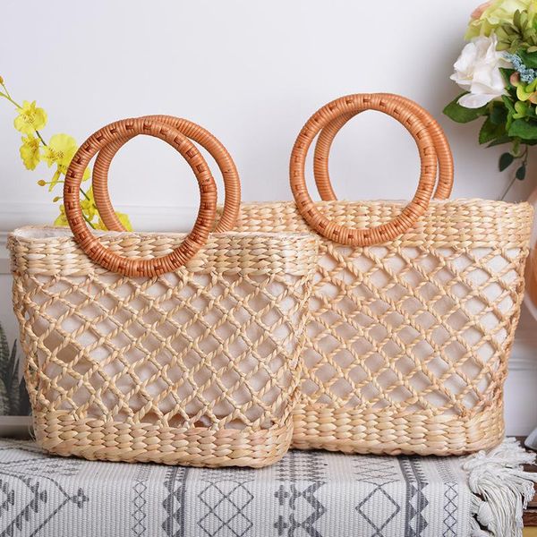 

special selling rattan weaving ins hand-made high appearance level p artifact straw weaving net woven square handmade bag