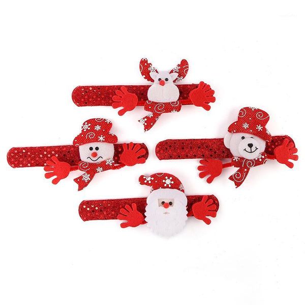 

christmas decorations tree bracelet 1pcs santa claus / snowman deer navidad year 2021 gift for child,q1