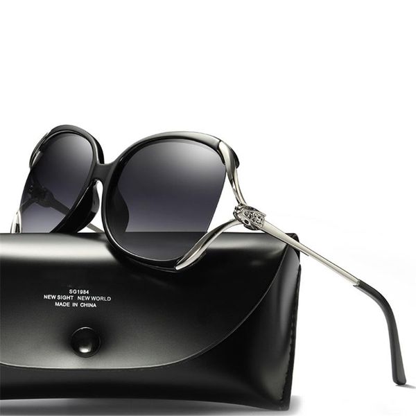 

sunglasses fashion women large frame polarized sun glasses, White;black