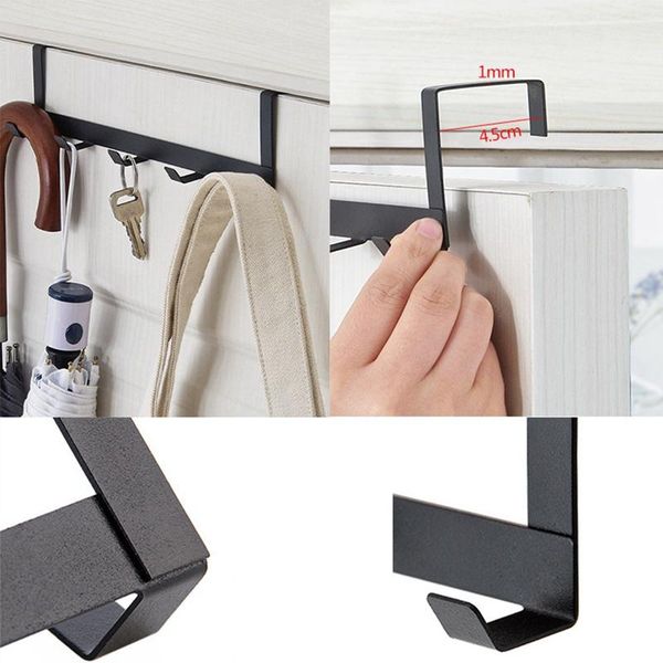 

practical wrought iron door hook towel hat clothes wall hook over art clasp durable households door clasp