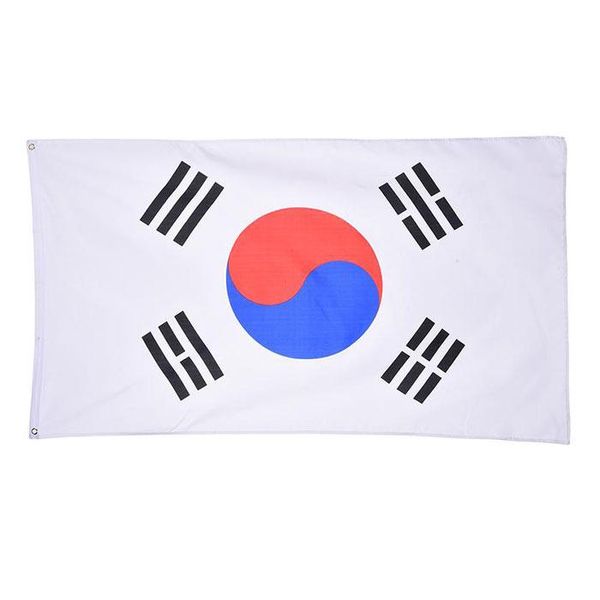 Bandiera della Corea del Sud Alta qualità 3x5 FT Banner nazionale 90x150cm Festival Party Gift 100D Poliestere Bandiere e striscioni stampati per esterni