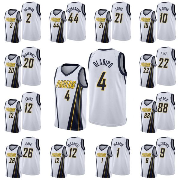 

indiana pacers men victor oladipo darren collison bojan bogdanovic thaddeus young kyle o'quinn doug mcdermott t.j. leaf jersey, Black