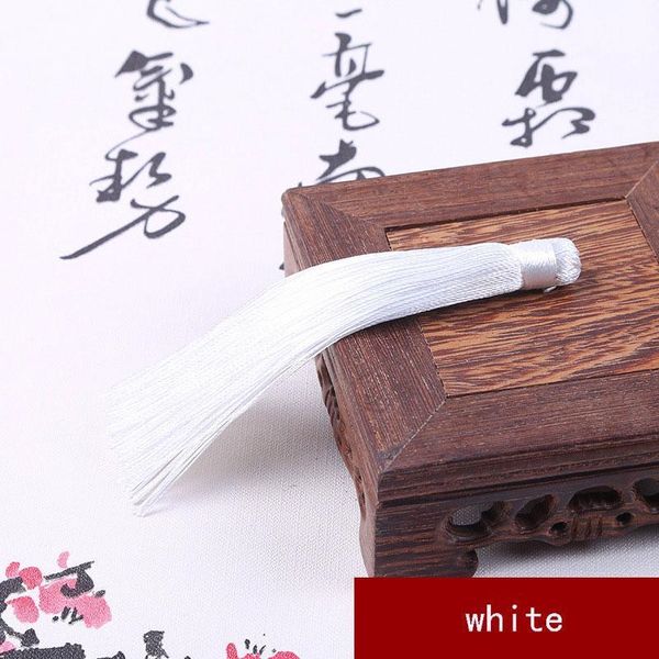 

10pcs 12cm vertical silk tassel fringe sewing bang tassel trim key tassels for diy pendant embellish curtain accessories parts h jllhmk