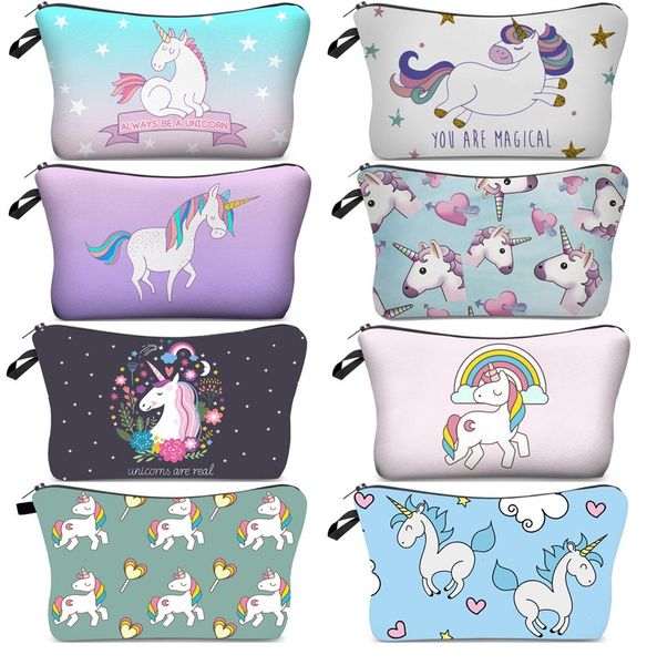 

2021 cosmetic bag for women makeup bags adorable roomy travel waterproof toiletry bag accessories organizer unicorn