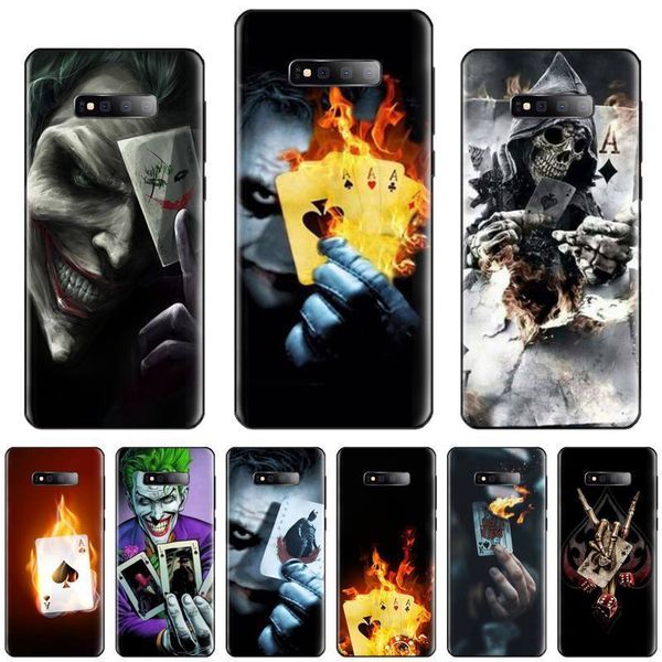 

poker joker clown movie phone case for samsung galaxy s5 s6 s7 s8 s9 s10 s10e s20 edge plus lite coque shell funda hull