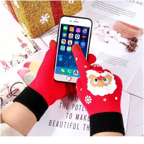 

glove women winter touch screen gloves christmas present warm luva hiver femme guantes winter hiver invierno guant jlljsg, Black