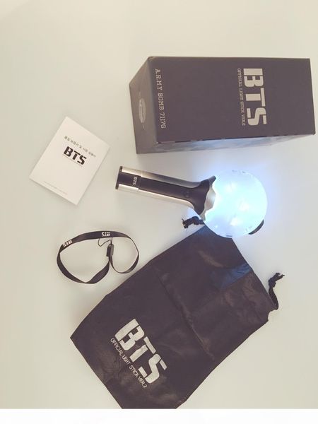 

new hiphop kpop bangtan boys official concert ver.2 army bomb light sticks glow stick lamp, Black